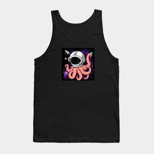 Octopus Astronaut Head Tank Top by EdSan Designs